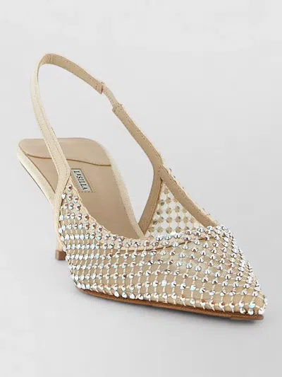 Le Silla Gilda Slingback Sandals Embellished Design In Gold
