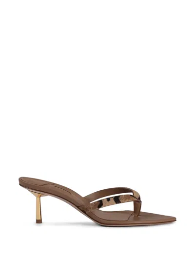 Le Silla Gisele Heeled Sandals In Brown