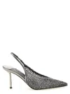 Le Silla 100mm Gilda Crystal-embellished Slingback Pumps In Gray