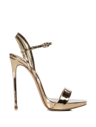 Le Silla Gwen Metallic-effect Sandals In Gold