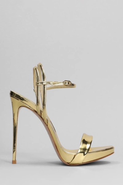 Le Silla Gwen Sandals In Gold Leather