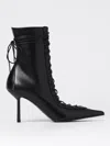Le Silla Colette Lace-up Leather Ankle Boot In Schwarz