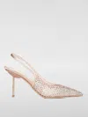 Le Silla Mesh Gilda Pumps Featuring Embellished Design In Nude