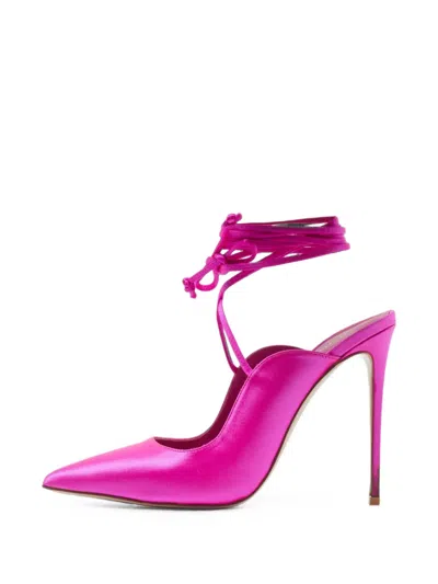 Pre-owned Le Silla Ivy Lace-up Pumps In Pink