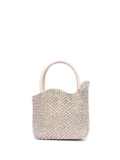 Le Silla Ivy Micro Crystal Bag In Nude