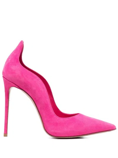 Le Silla Sculpted Pointed Pumps In Fuchsia