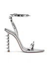 Le Silla Jagger 120mm Spiked Sandals In Grey