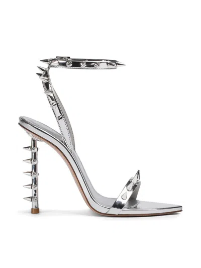 Le Silla Jagger 120mm Spiked Sandals In Grey