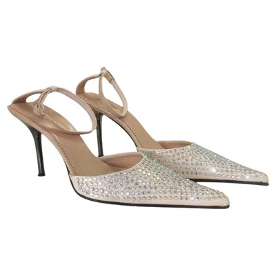 Pre-owned Le Silla Jewel Shoe It 37.5 In Brown