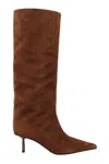 Le Silla Knee-high Toffee Suede Bella Boots In Red