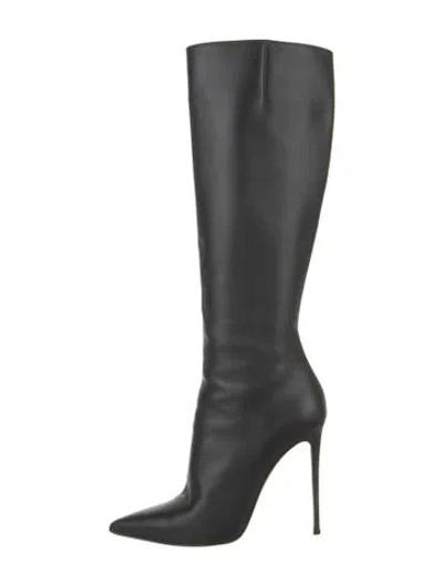 Pre-owned Le Silla Leather Boots In Black