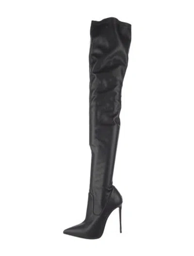 Pre-owned Le Silla Leather Boots In Black