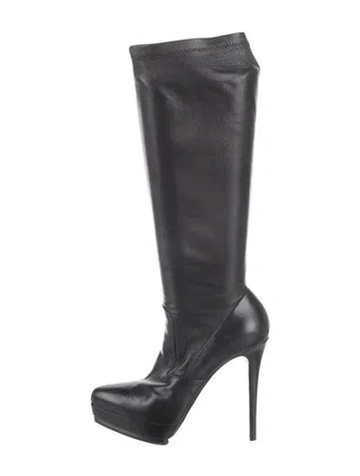 Pre-owned Le Silla Leather Boots In Black/blue