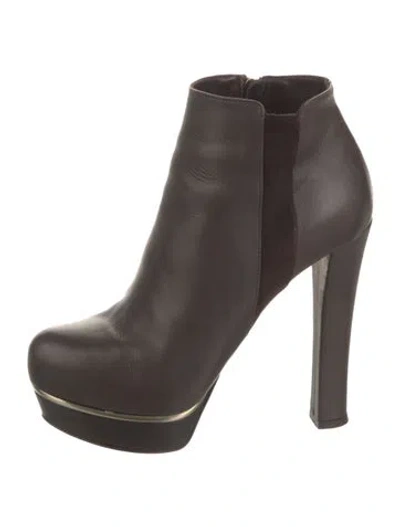 Pre-owned Le Silla Leather Boots In Brown