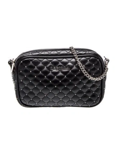 Pre-owned Le Silla Leather Crossbody Bag In Black