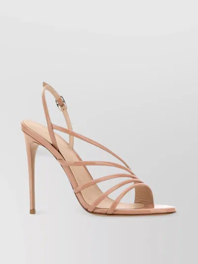 LE SILLA LEATHER STRAPPY OPEN TOE SCARLET SANDALS