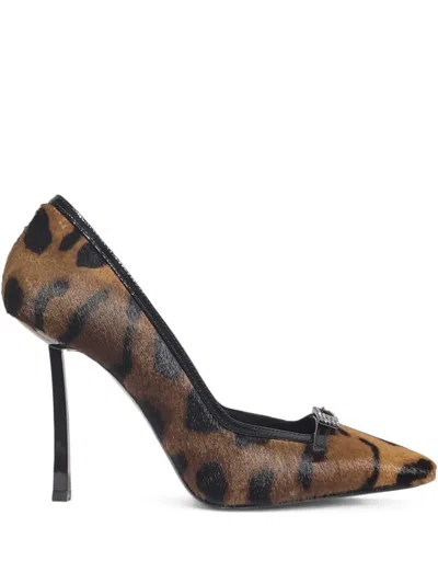 Le Silla Leopard-print Jewel-embellished Pumps In Neutral