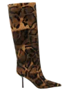 Le Silla Leopard-print Calf Boot In Brown