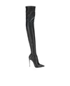 Le Silla Eva Thigh-high Leather Boots In Black