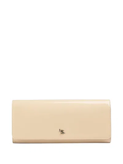 Le Silla Logo-plaque Clutch Bag In Nude