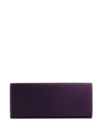 Le Silla Logo-plaque Clutch Bag In Purple