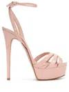 Le Silla Lola 140mm Platform Sandals In Neutral