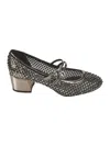 Le Silla Mary Jane Gilda Stocking Pumps In Silver