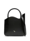 Le Silla Medium Ivy Logo-plaque Leather Tote Bag In Black