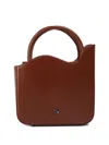 Le Silla Medium Ivy Wave-top Handle Bag In Brown