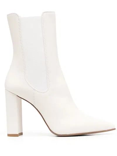 Le Silla Megan 110mm Block-heel Ankle Boots In White