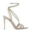 Le Silla Metallic Strap-wrap Sandals In Nude