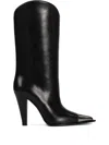 Le Silla Metallic-toe Leather Boots In Black