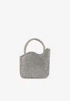 Le Silla Mini Gilda Crystal-embellished Top Handle Bag In Metallic