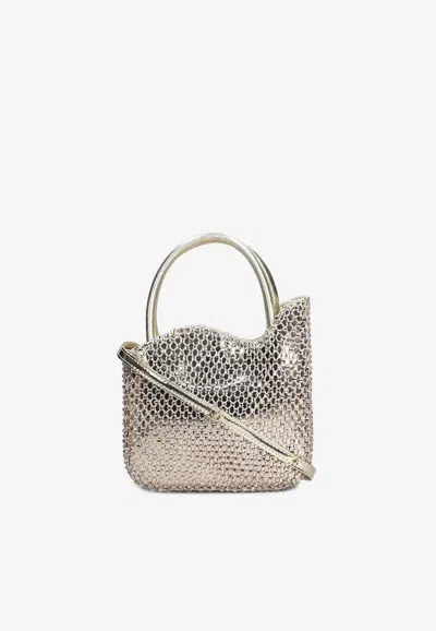 LE SILLA MINI IVY CRYSTAL-EMBELLISHED TOP HANDLE BAG