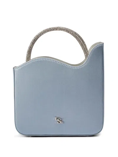 Le Silla Mini Ivy Crystal-embellished Wave-edge Bag In Blue