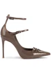Le Silla Morgana 120mm Patent-leather Pumps In Brown