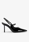 Le Silla Morgana 80 Patent-leather Pumps In Black