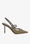 Le Silla Morgana 80 Slingback Mesh Pumps