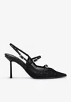 Le Silla Morgana 80 Slingback Mesh Pumps