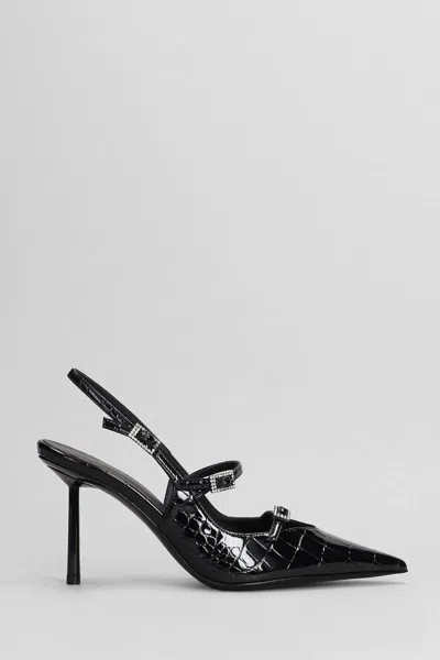 Le Silla Morgana 80mm Leather Pumps In Black