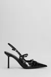 Le Silla Morgana Pumps In Black Leather In Black
