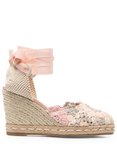 Le Silla Muriel Wedge Sandals In Pink