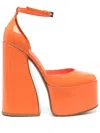 Le Silla Nikki Platform Pumps In Orange