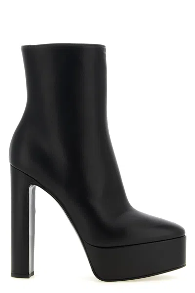 Le Silla Nora Platform Ankle Boots In Animal Print
