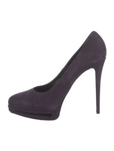 Pre-owned Le Silla Nubuck Pumps In Purple