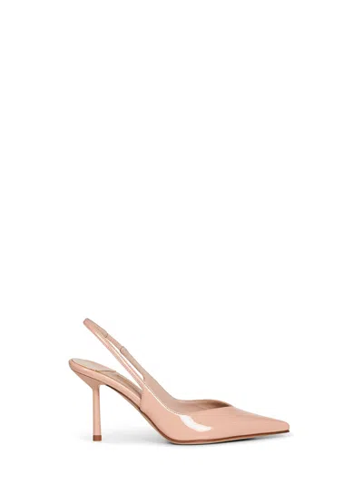 Le Silla Nude Pink Vinyl Vivienne 80 Mm Slingback Pumps