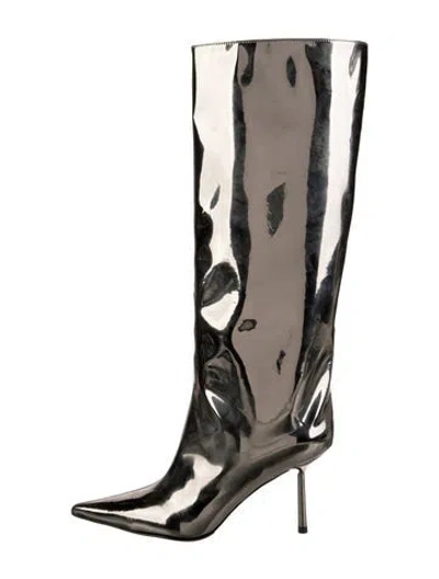 Pre-owned Le Silla Patent Leather Boots In Silver