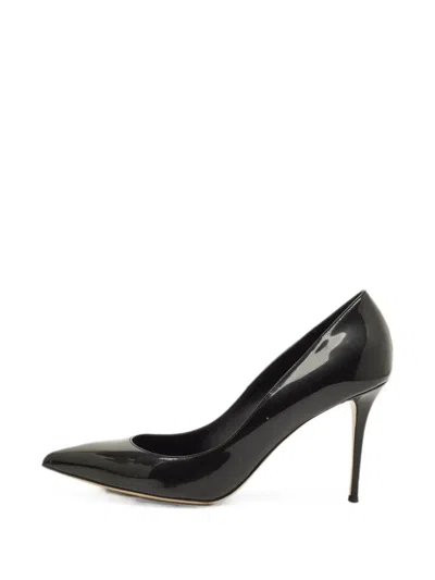 Pre-owned Le Silla Patent Leather Pointed-toe Pumps In Black