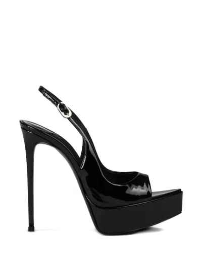 Le Silla Peep-toe Slingback Pumps In Black