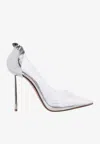Le Silla Petalo Pointed Pumps In Silver
